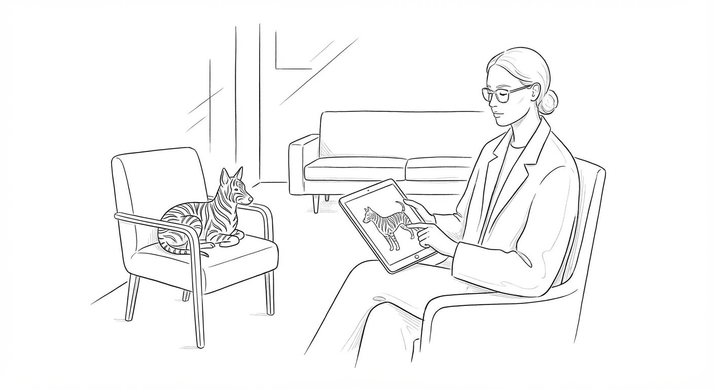 Furniture Brand OMHU Uses AI to Generate Zebra-Themed Dog Ads